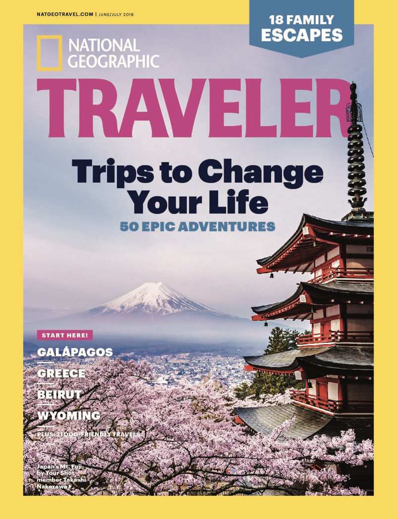 picture of National Geographic Traveler June/July 2018 cover