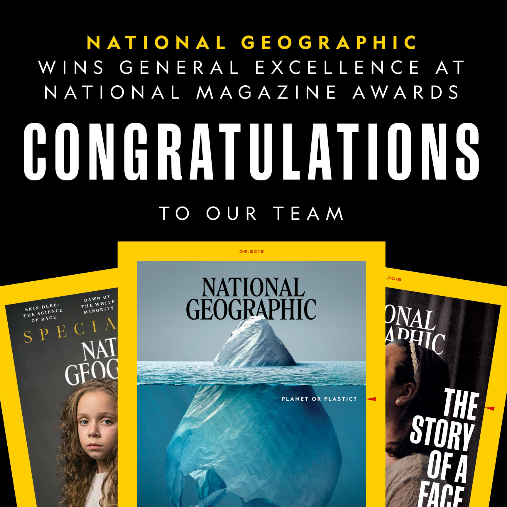 Photo of Nat Geo Wins General Excellence Graphic