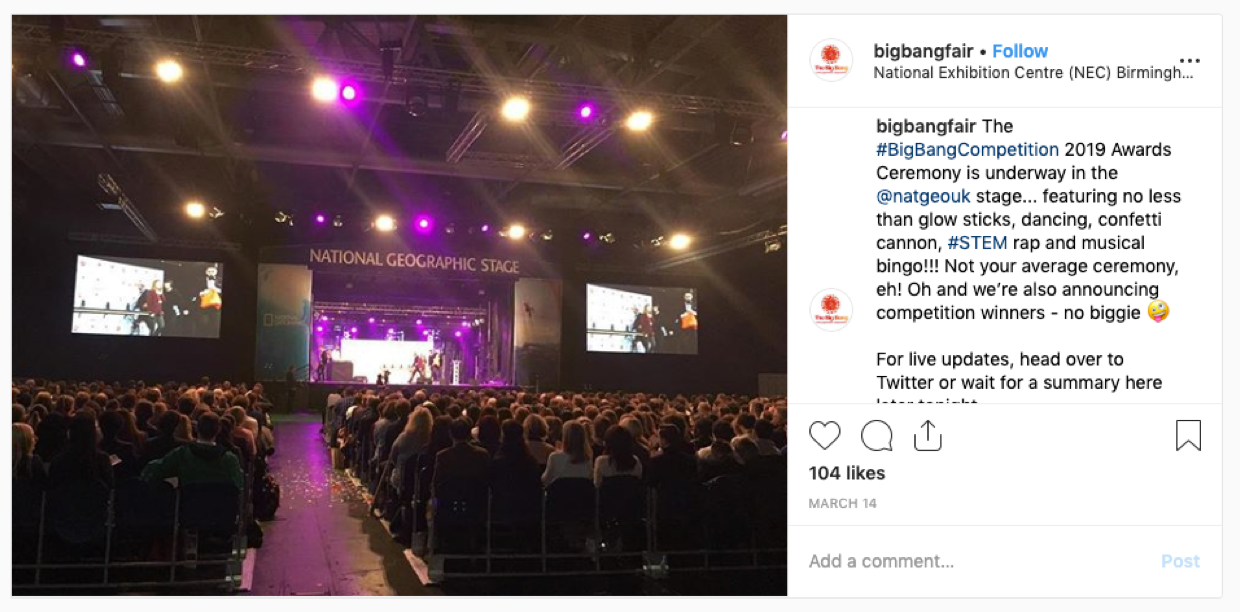 Photo of The Big Bang Fair Instagram Account